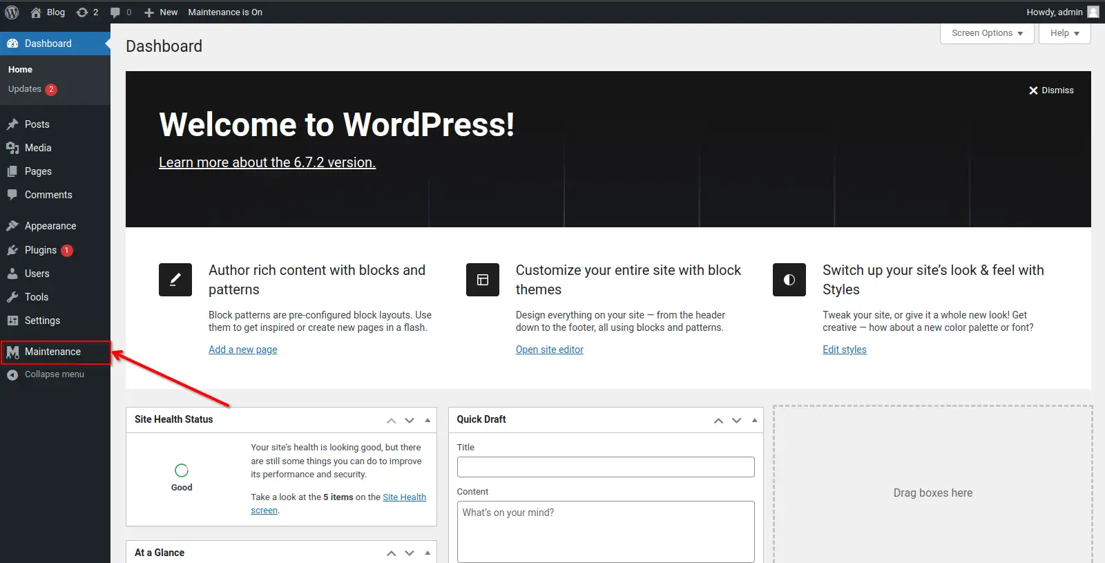 huong-dan-bat-che-do-bao-tri-tren-website-wordpress-5