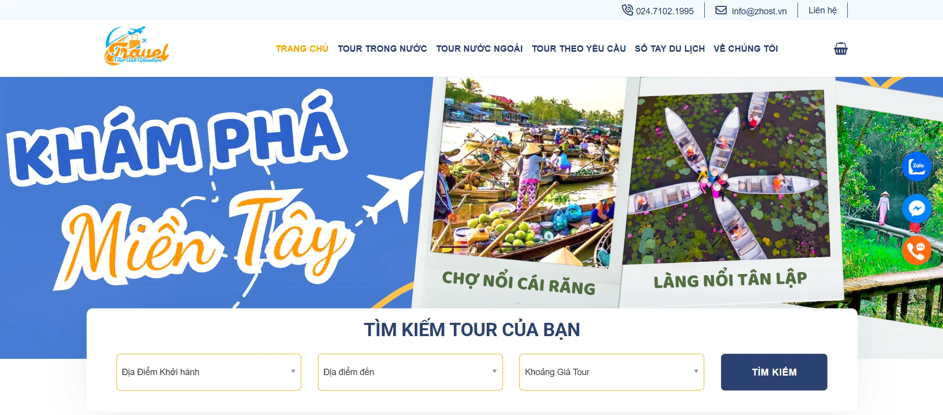 Giao diện trang chủ nổi bật và thu hút