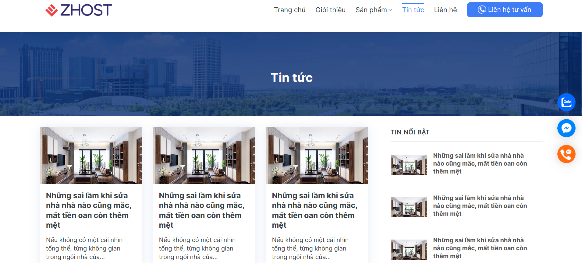 Tích hợp danh mục Blog chia sẻ kiến thức