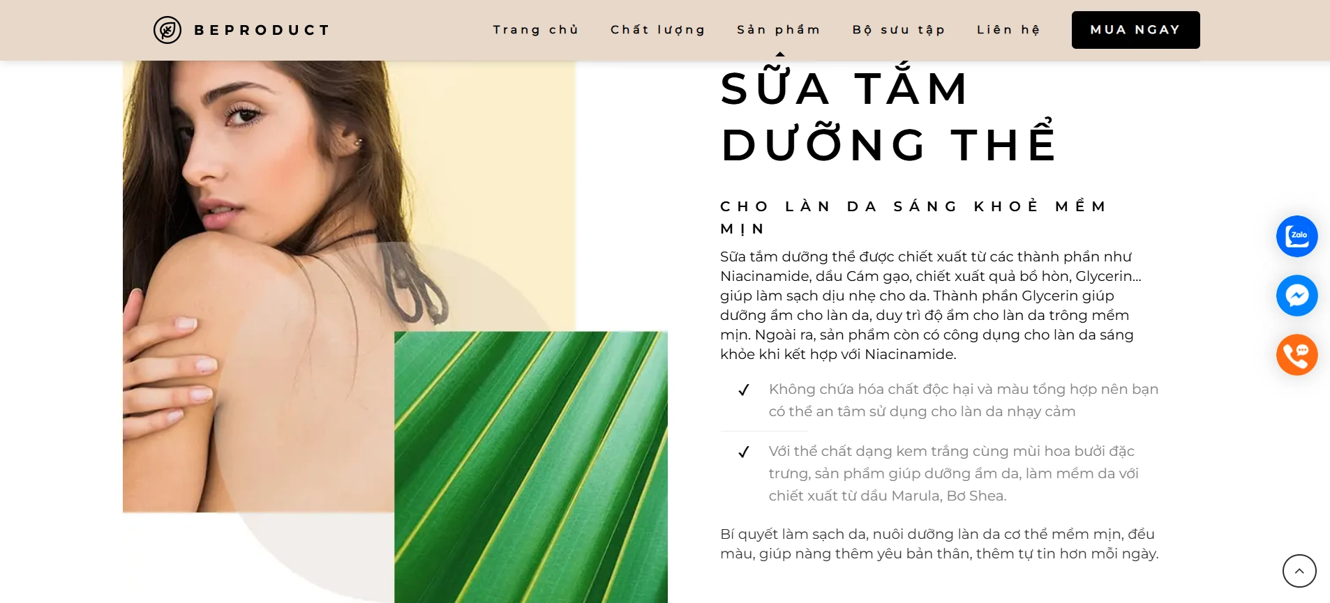 Danh mục sản phẩm rõ ràng các thông tin chi tiết