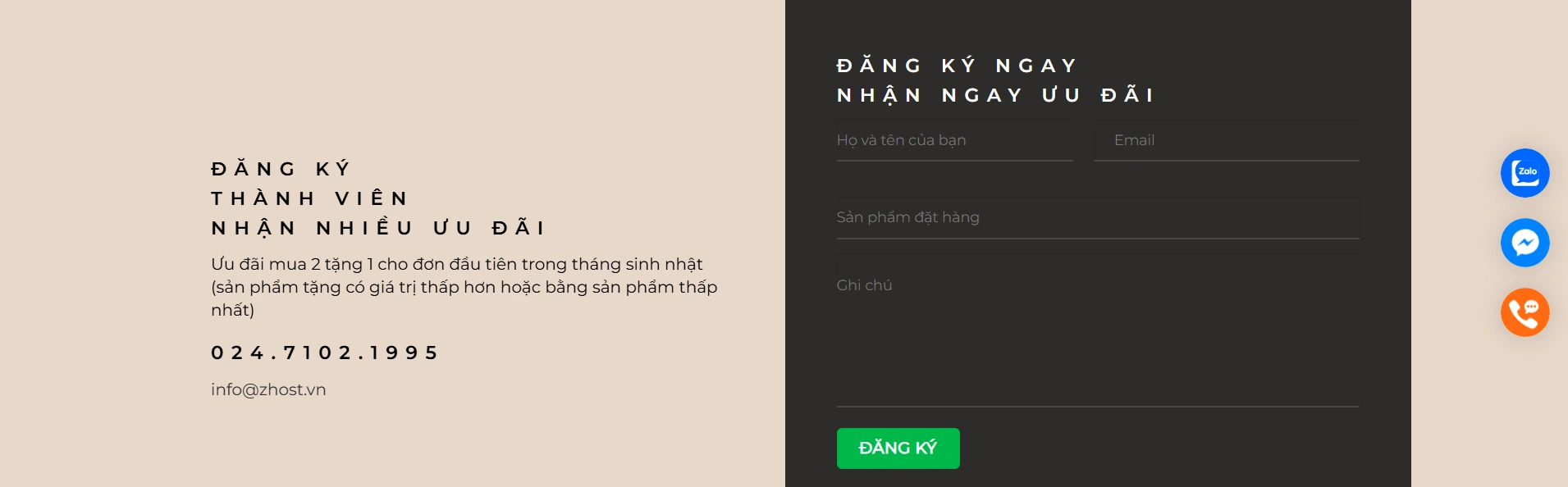 Tích hợp đặt hàng và thanh toán trực tuyến tiện lợi