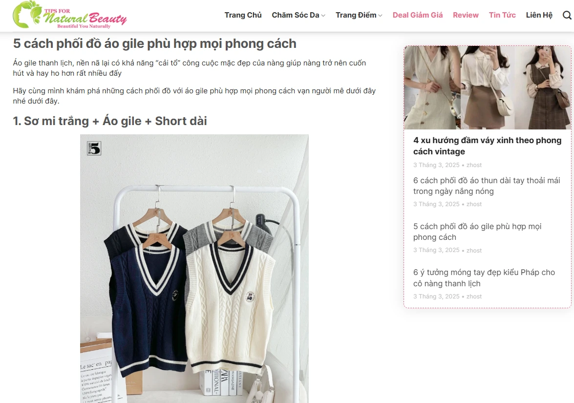 Tích hợp trang blog cung cấp thông tin