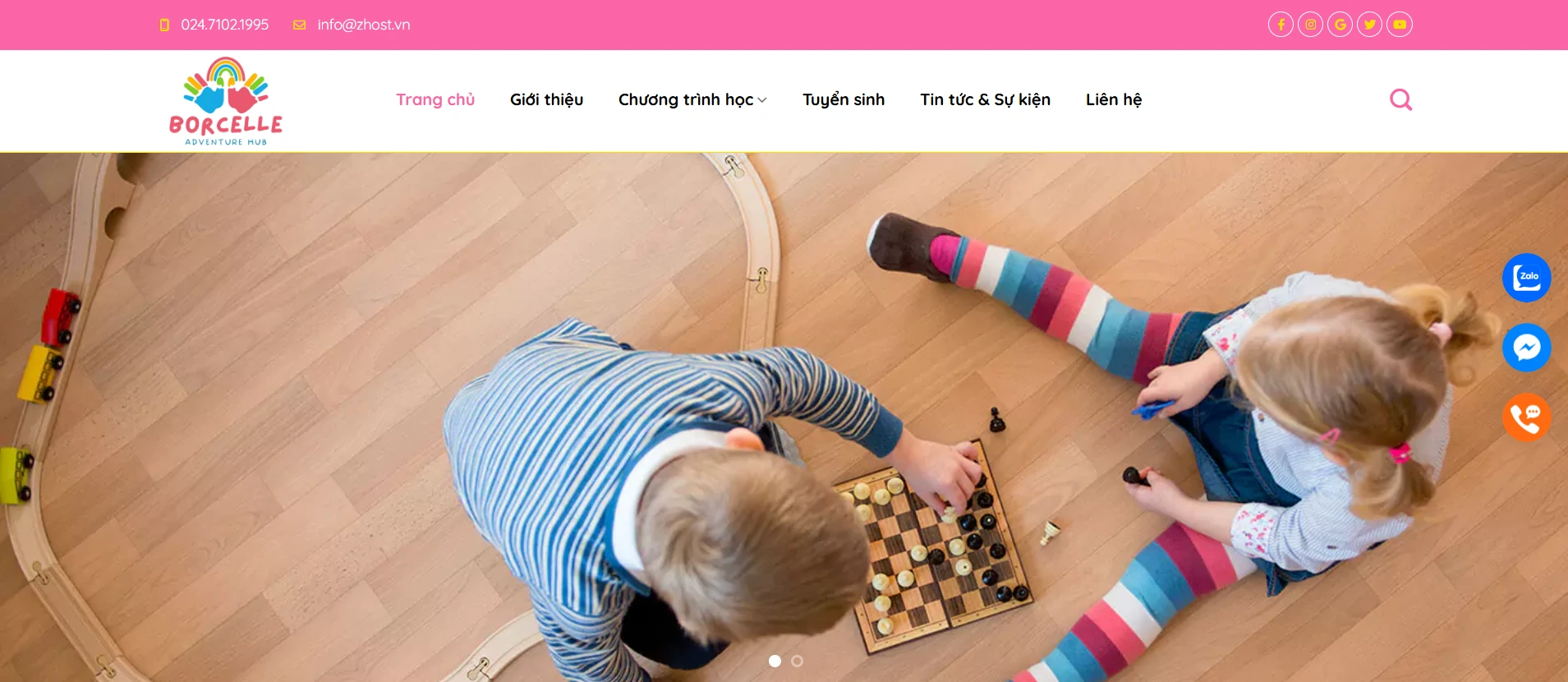 Giao diện website mang phong cách học tập trực quan - Sống động - Dễ hiểu