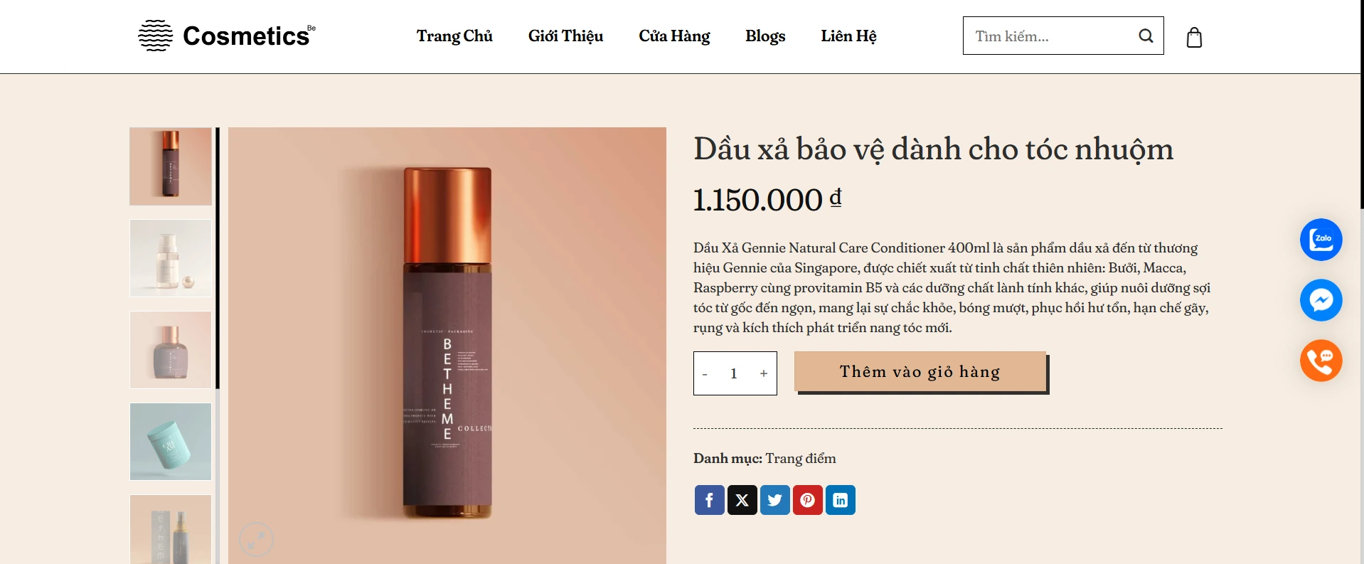 Trang chi tiết sản phẩm - Đầy đủ và Thu hút khách hàng