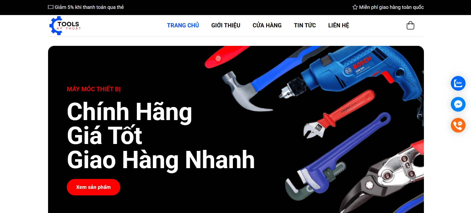 Giao diện website chuyên nghiệp, hiện đại