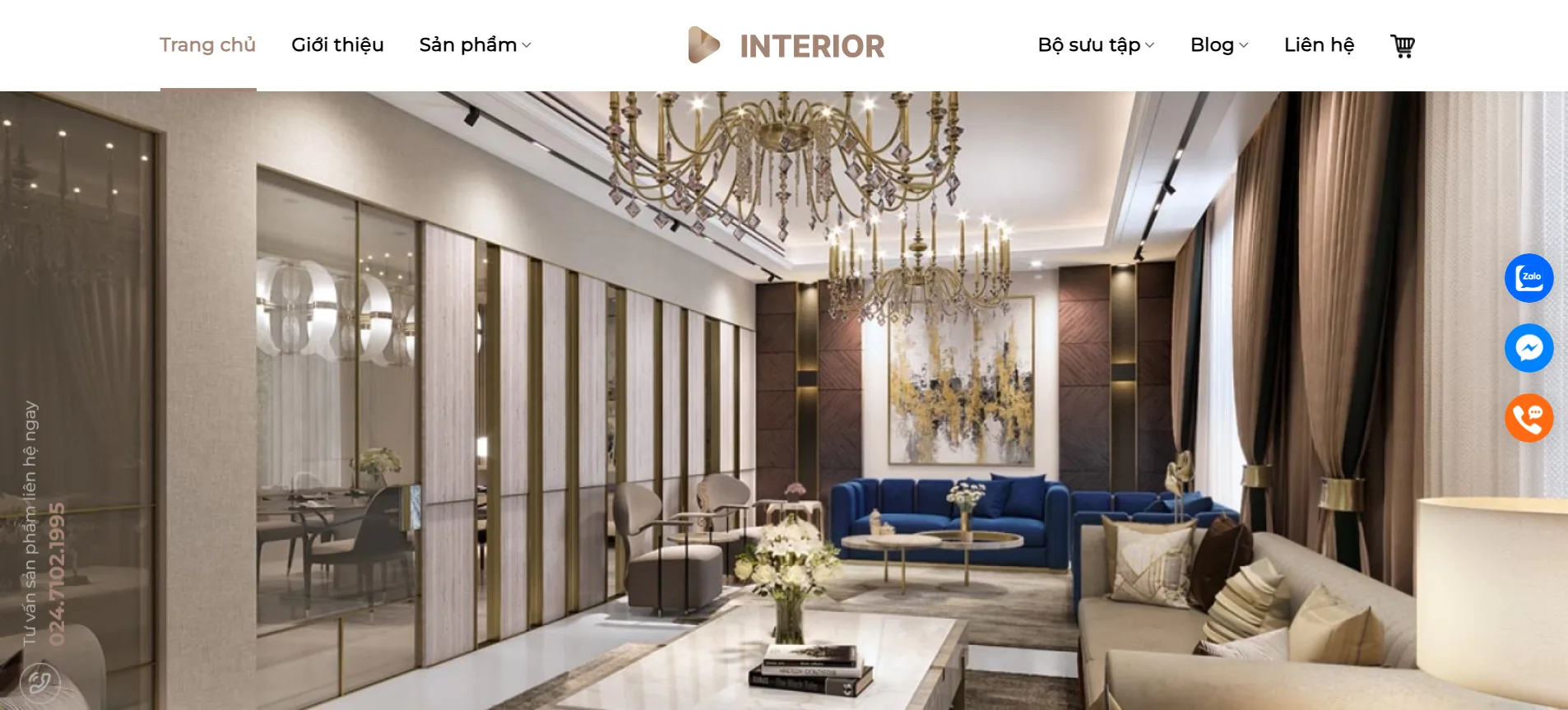 Giao diện website với thiết kế hiện đại, tinh tế