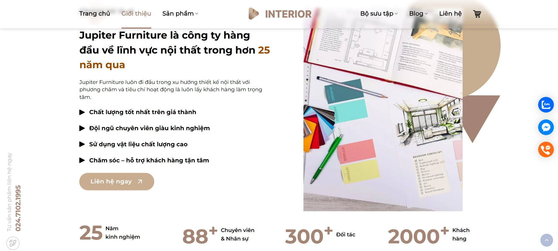 Trang giới thiệu cung cấp thông tin chi tiết về doanh nghiệp