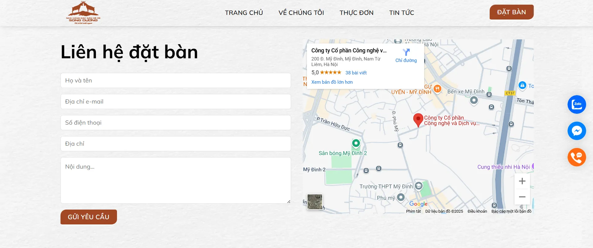Đặt bàn online dễ dàng