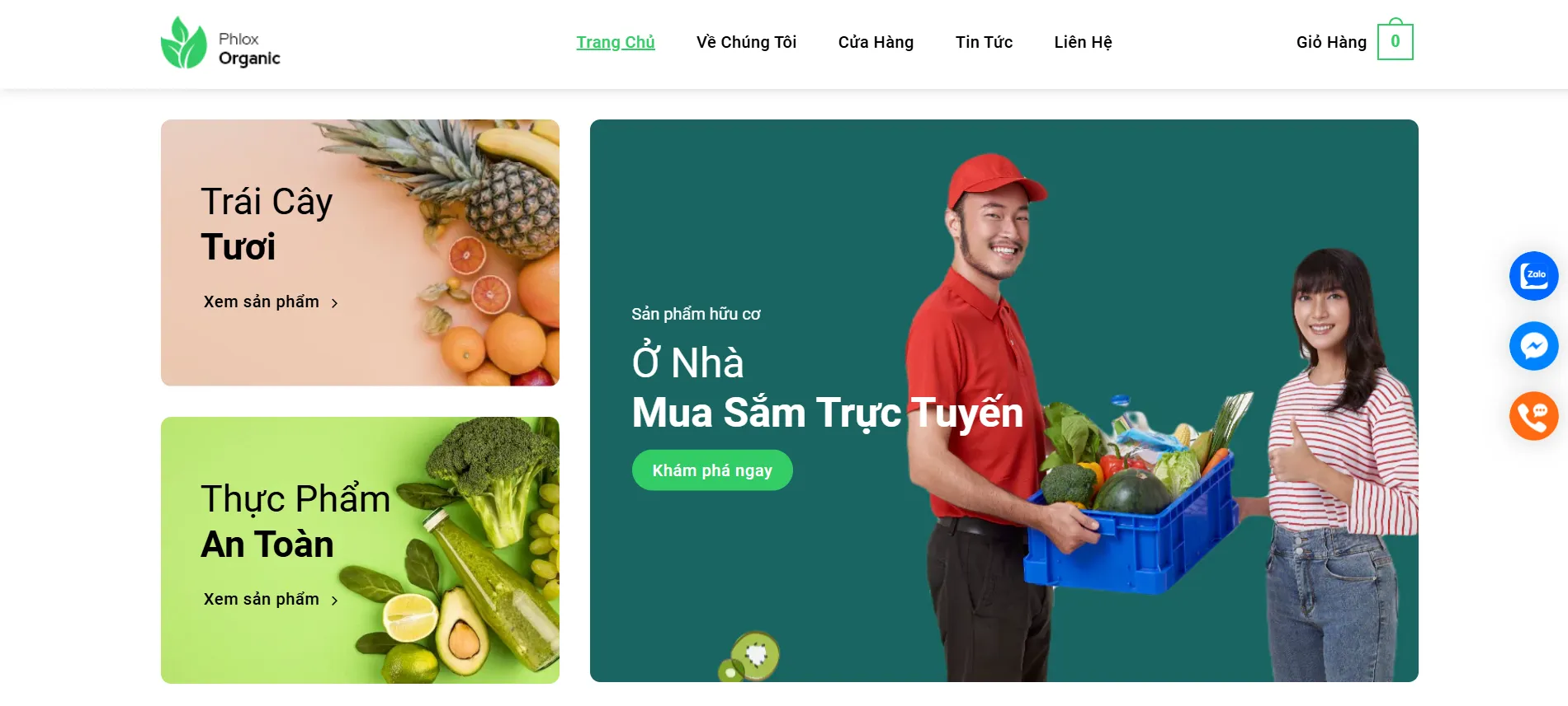 Website với thiết kế giao diện tự nhiên, thân thiện