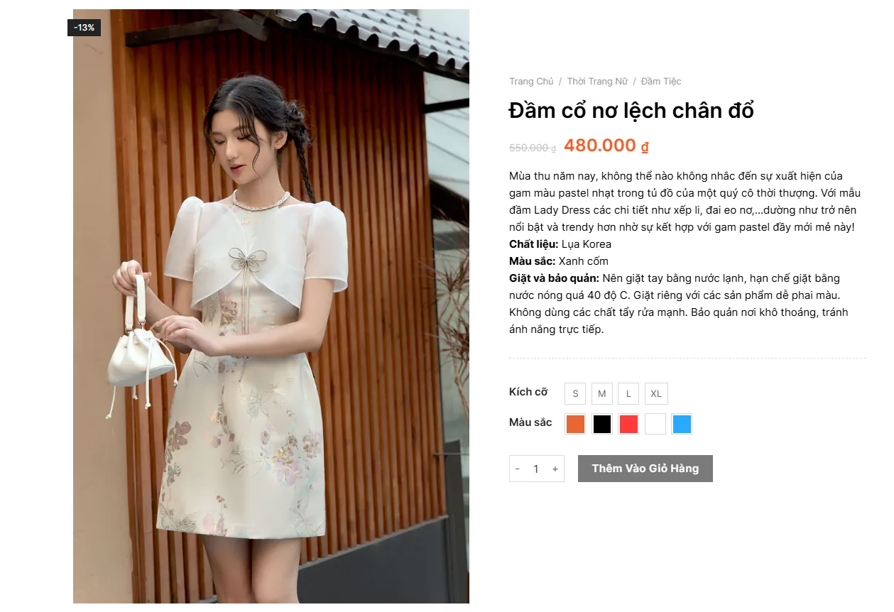 Trang chi tiết sản phẩm hấp dẫn và chi tiết