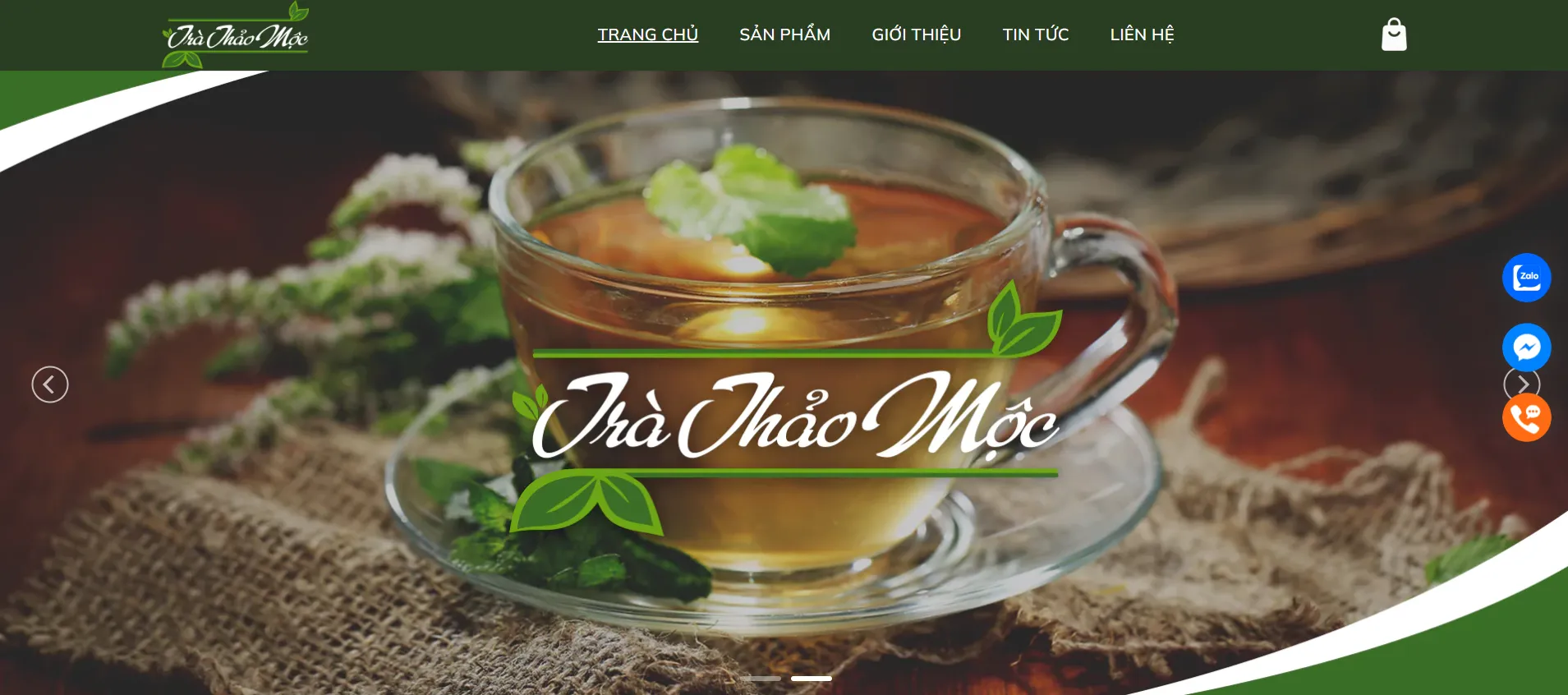 Trang chủ với thiết kế rõ ràng, chất lượng