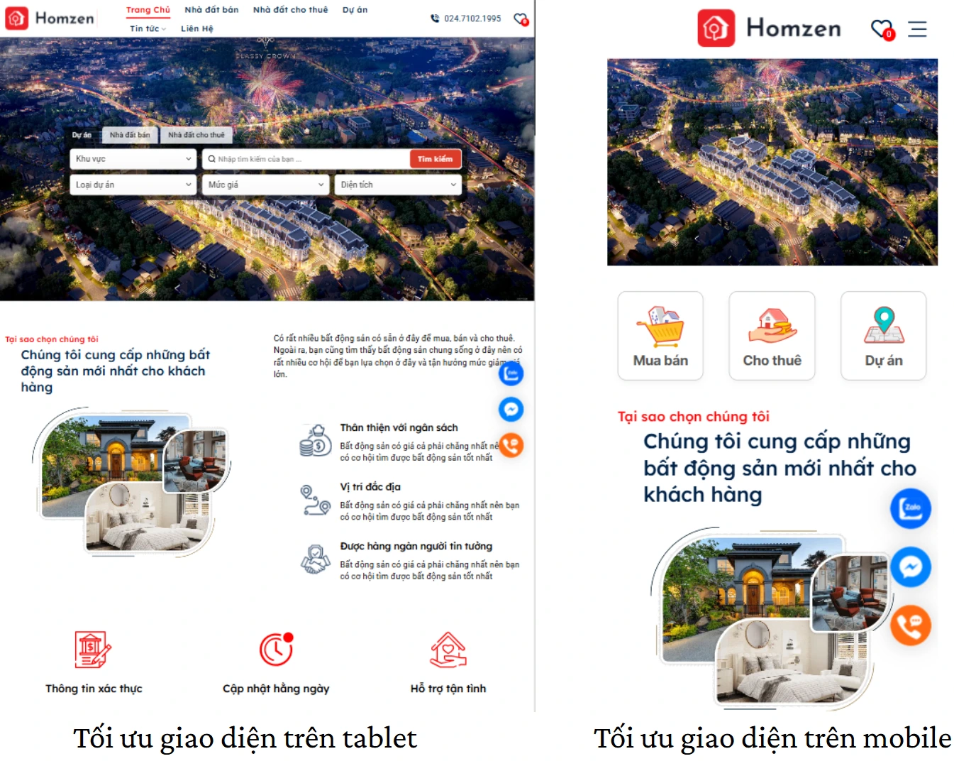 Tối ưu giao diện chuẩn responsive