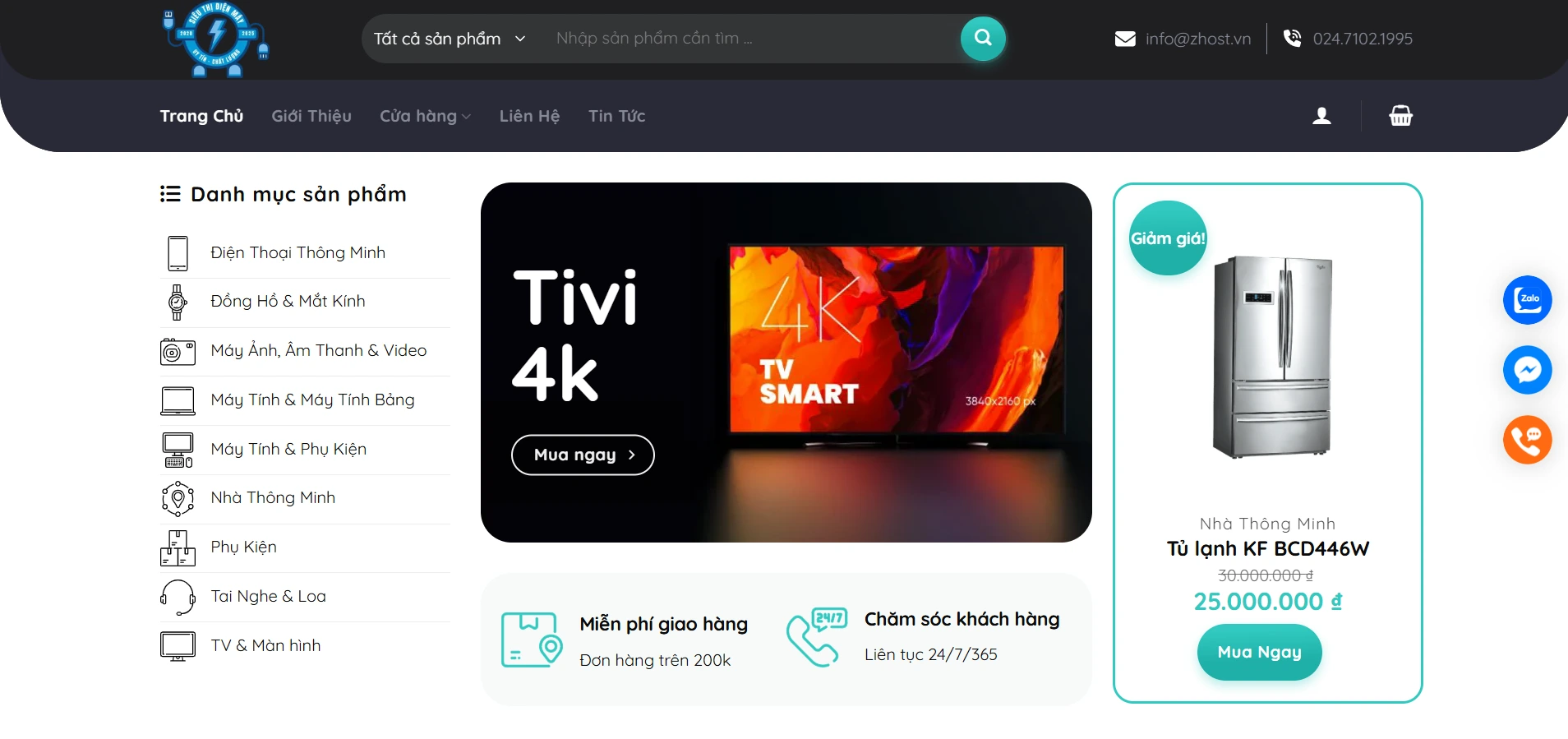 Giao diện trang chủ website nổi bật, thu hút