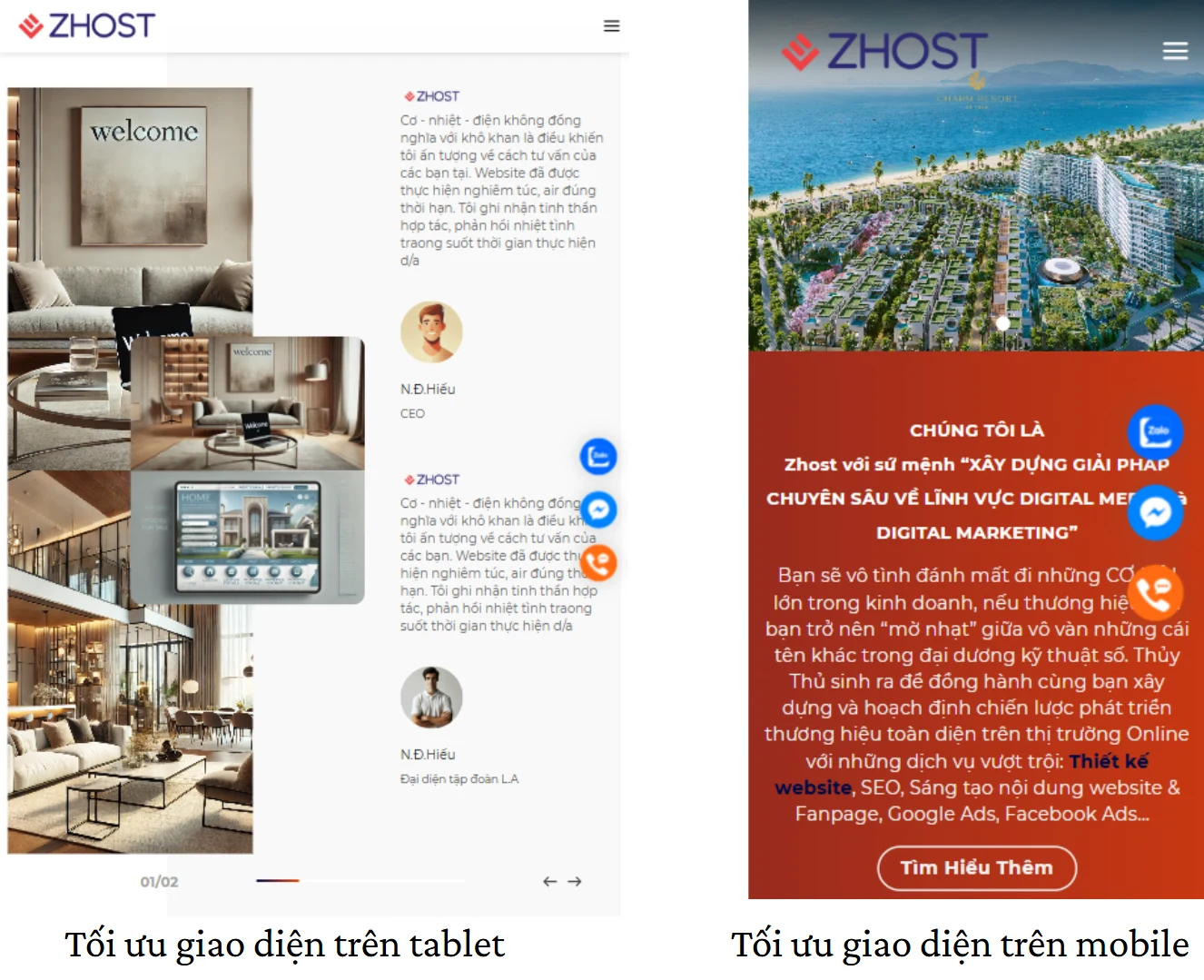 Giao diện website thiết kế chuẩn responsive