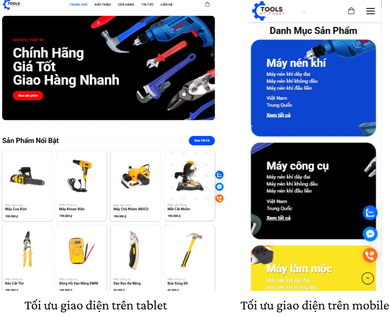 Tối ưu giao diện chuẩn responsive