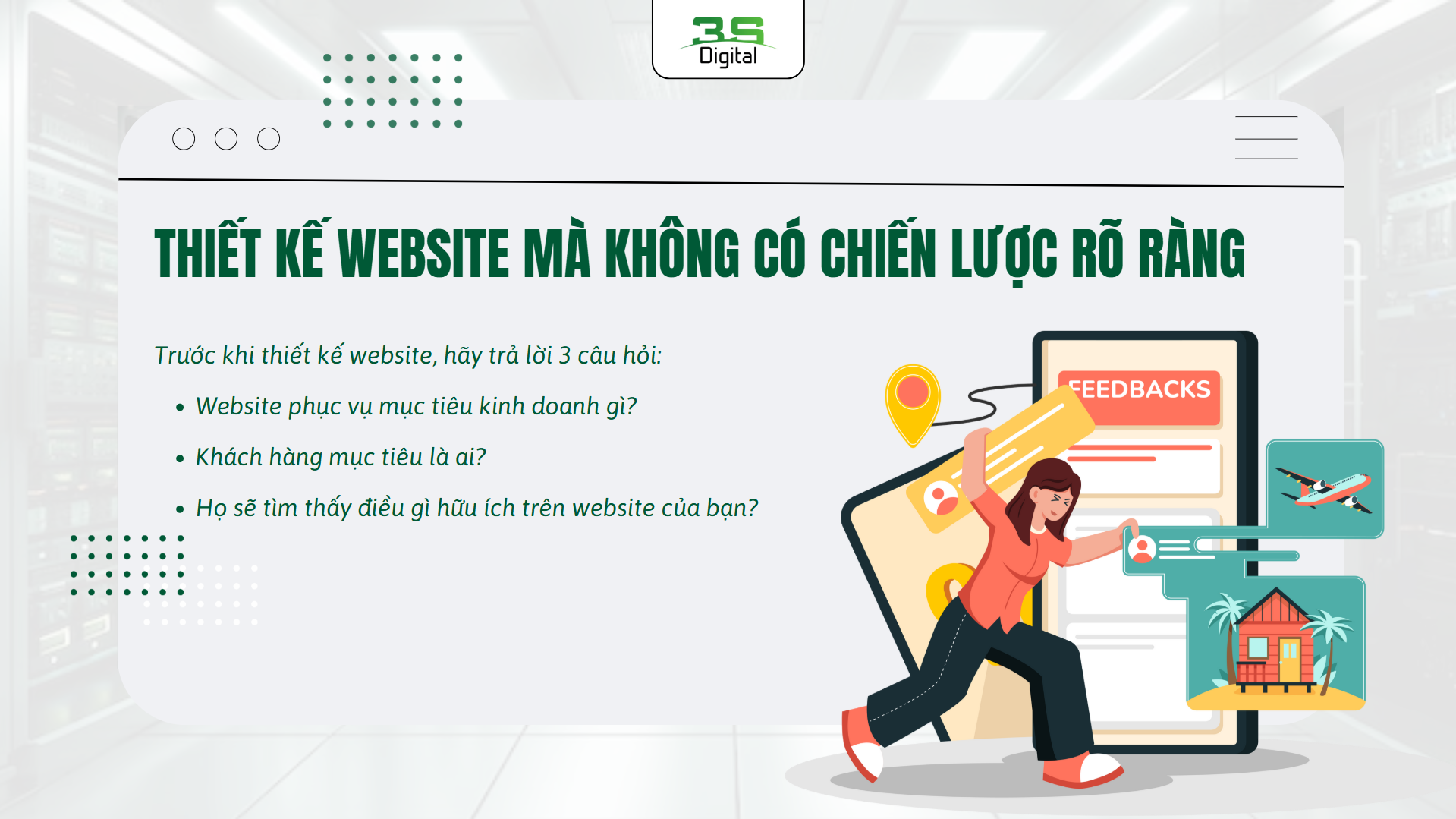 Thiết kế website mà không có chiến lược rõ ràng