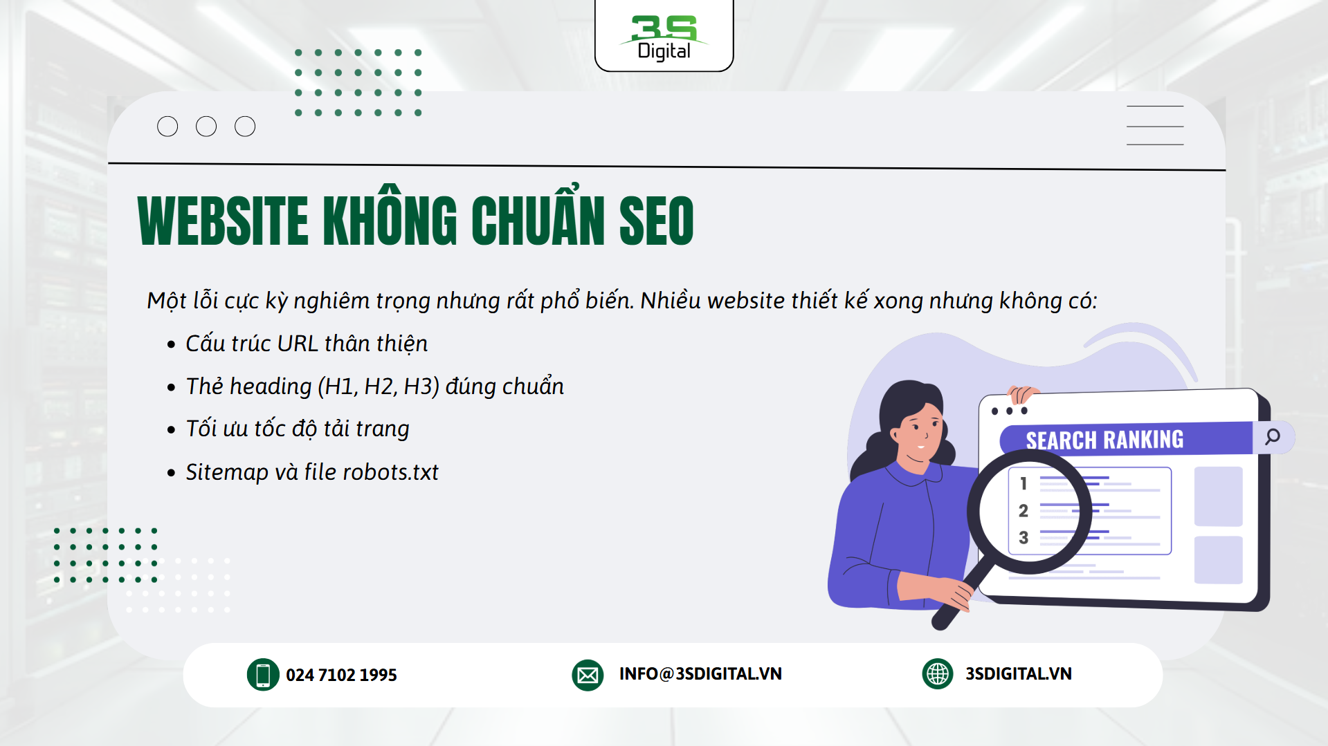 Website không chuẩn SEO